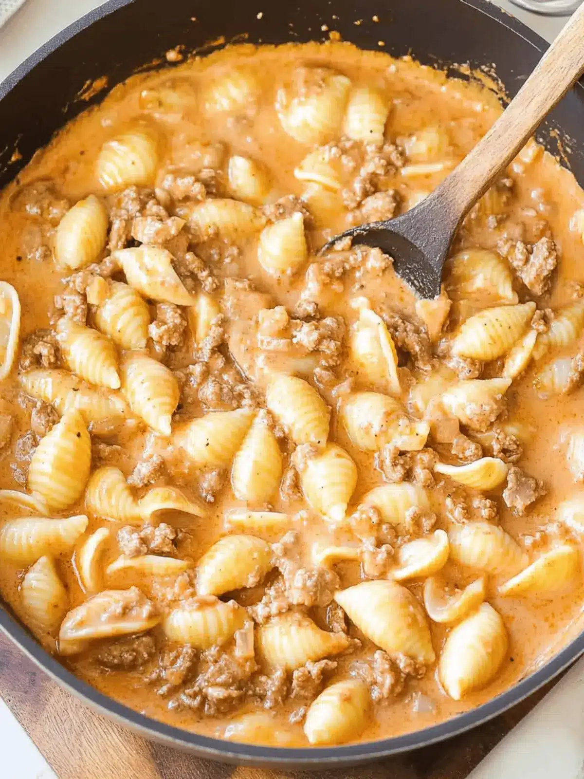 Creamy Beef and Shells