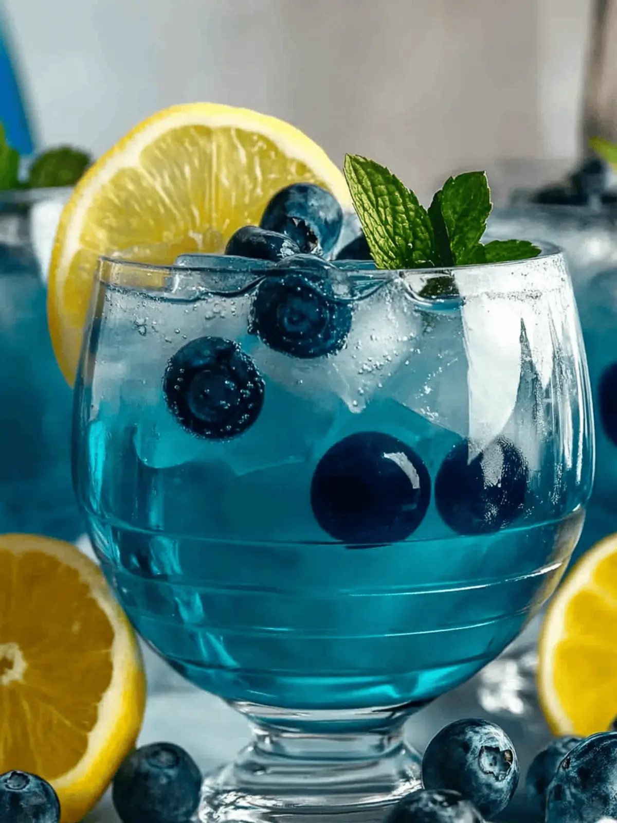 Winter Sapphire Punch Cocktail