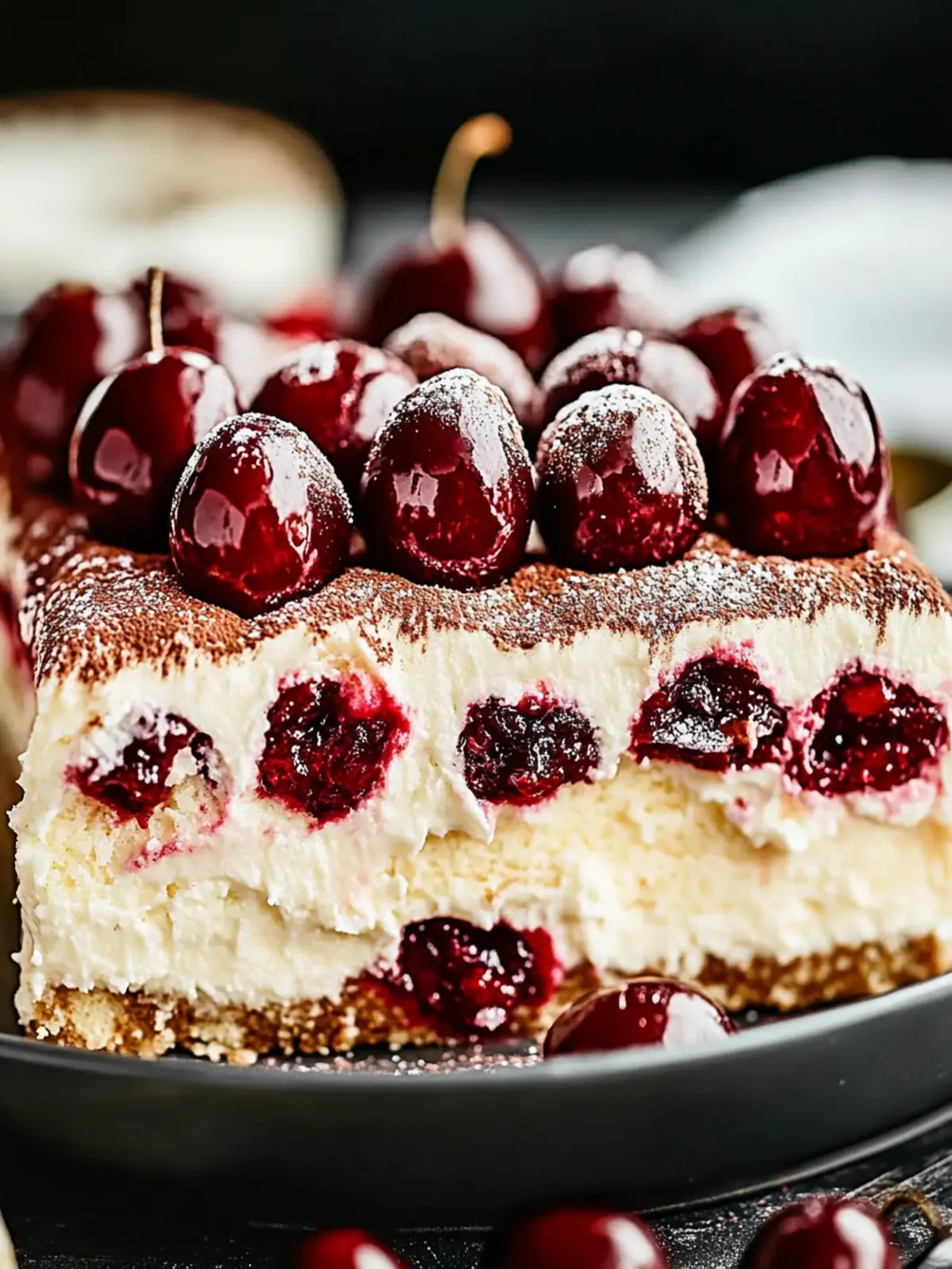 Delightful Cherry Amaretto Tiramisu: A No-Bake Indulgence 3 Cherry Amaretto Tiramisu