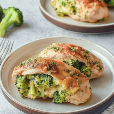 Broccoli Cheddar Stuffed Chicken Breast