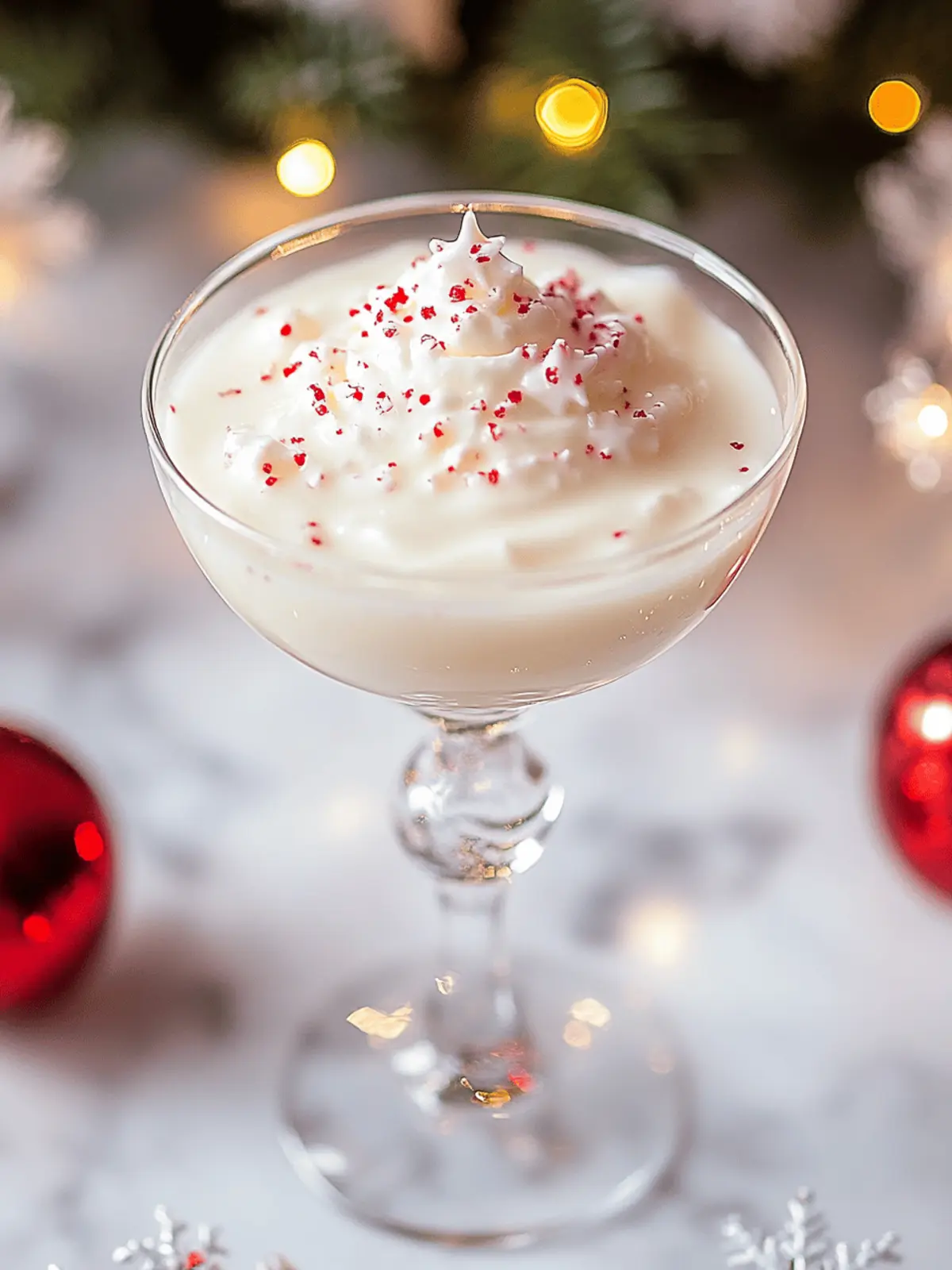 Snowflake Peppermint Cocktail