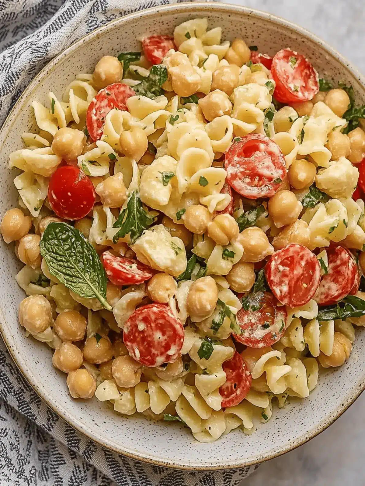 Creamy Chickpea Pasta Salad