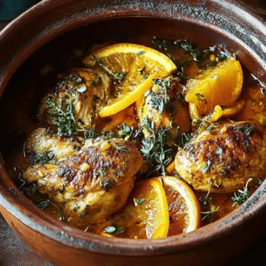 Moroccan Chicken and Orange Tagine