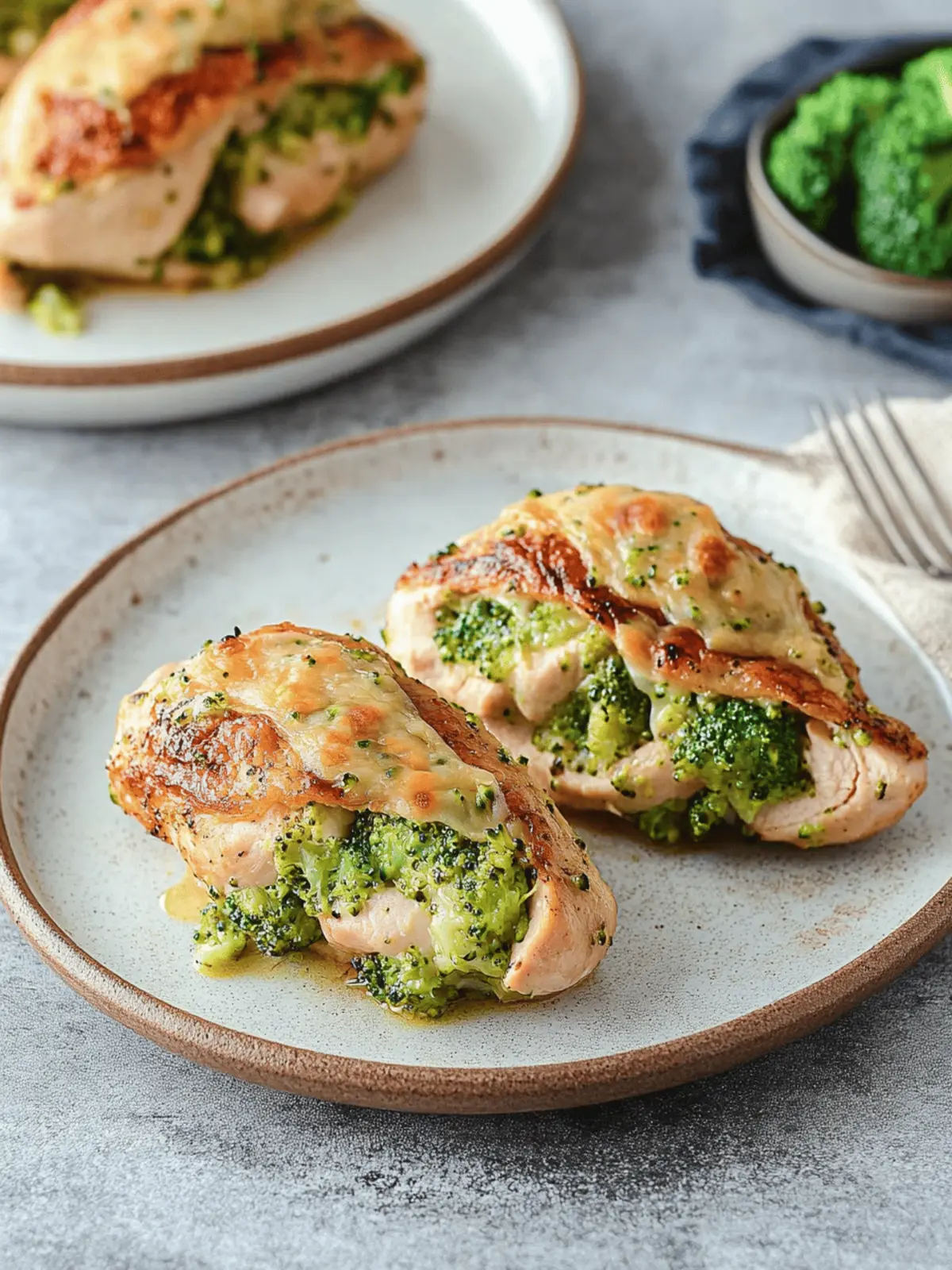 Broccoli Cheddar Stuffed Chicken Breast