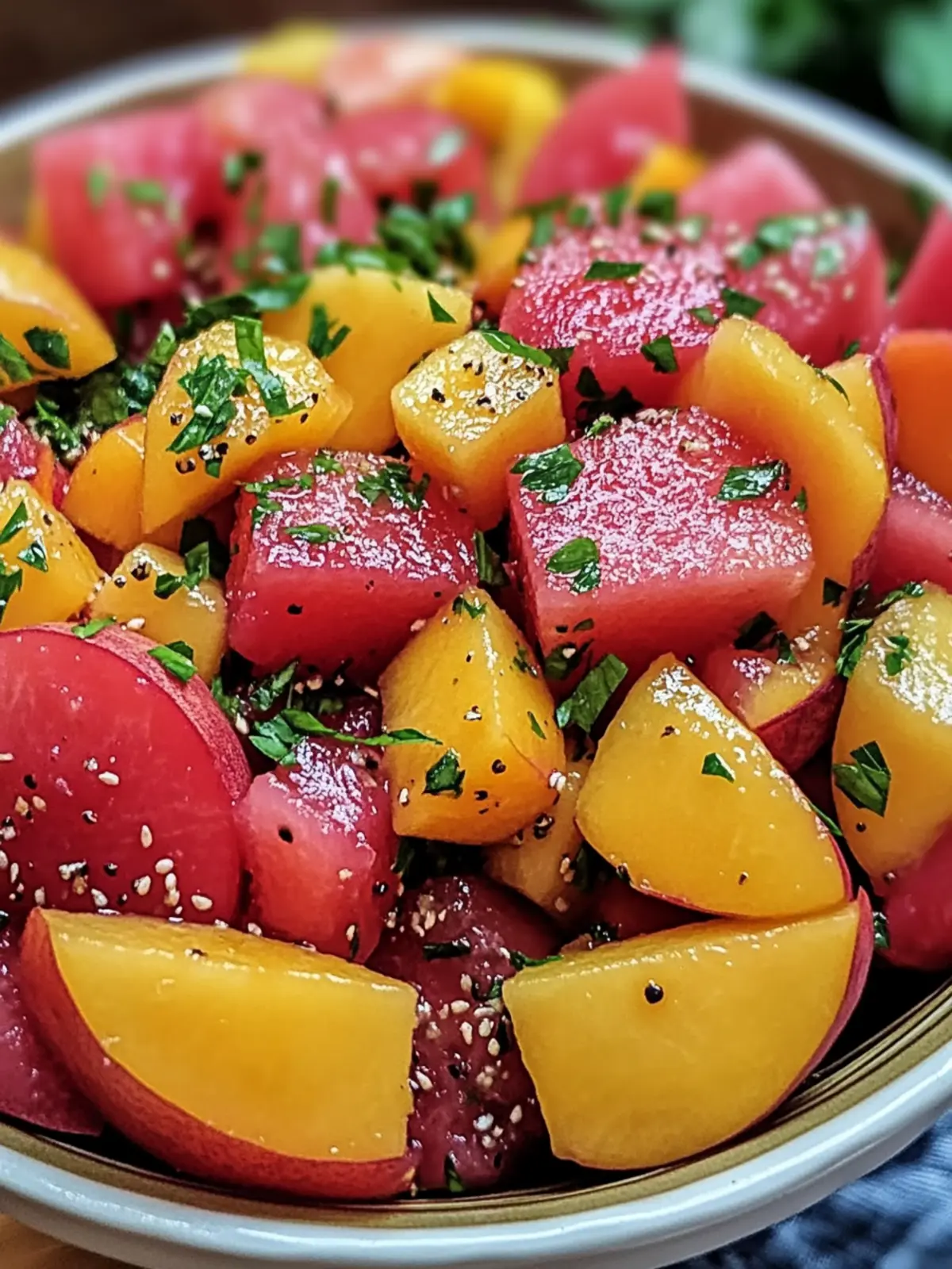 Peach Watermelon Salad
