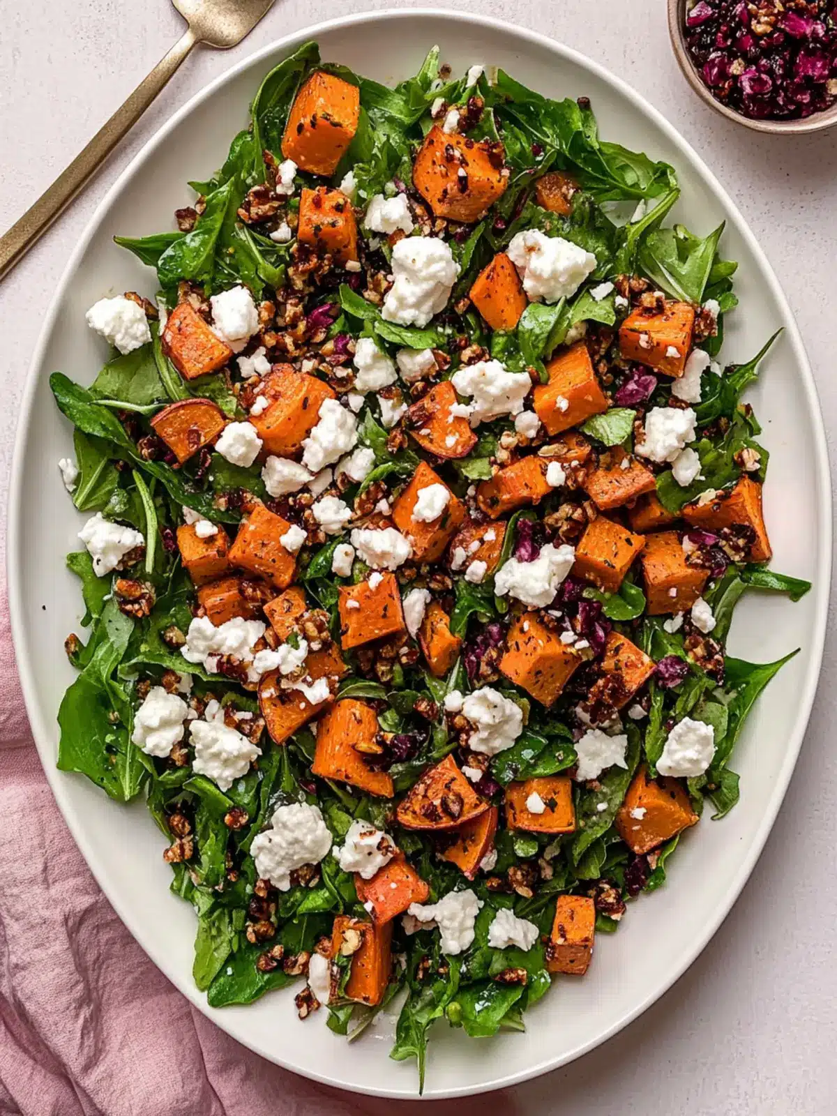 Delicious Roasted Sweet Potato Goat Cheese Salad for Any Occasion 2 Roasted Sweet Potato Goat Cheese Salad