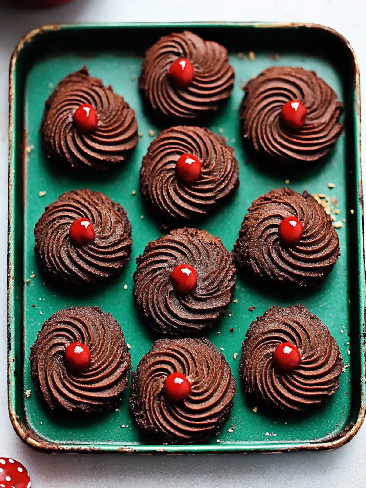 Piped Chocolate Butter Cookies