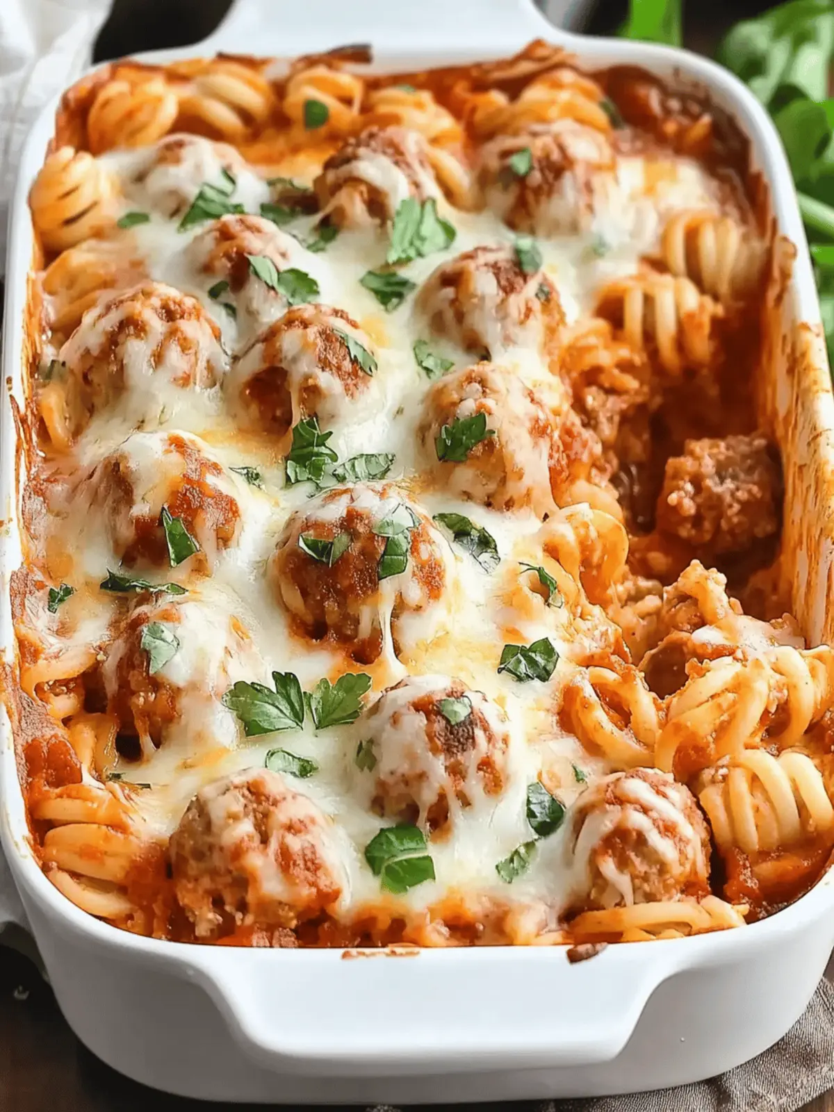 Dump and Bake Meatball Casserole