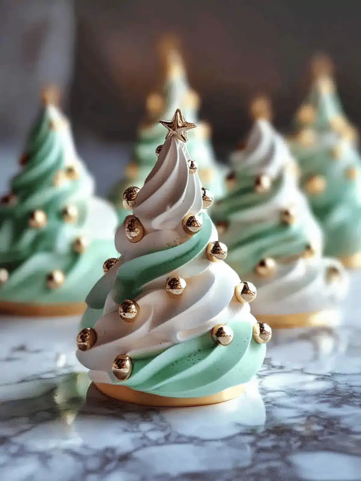 Christmas Tree Meringues