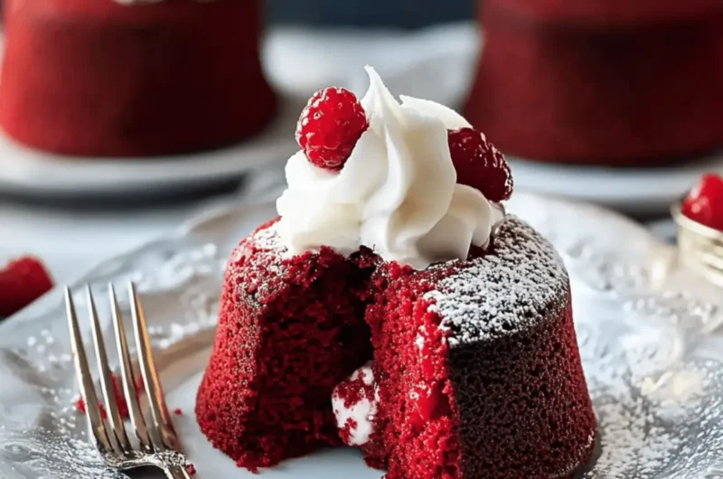 Molten Red Velvet Cakes