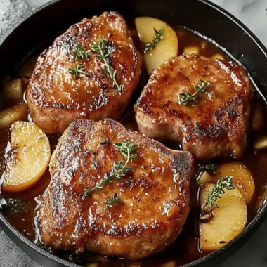 Juicy Apple Butter Pork Chops