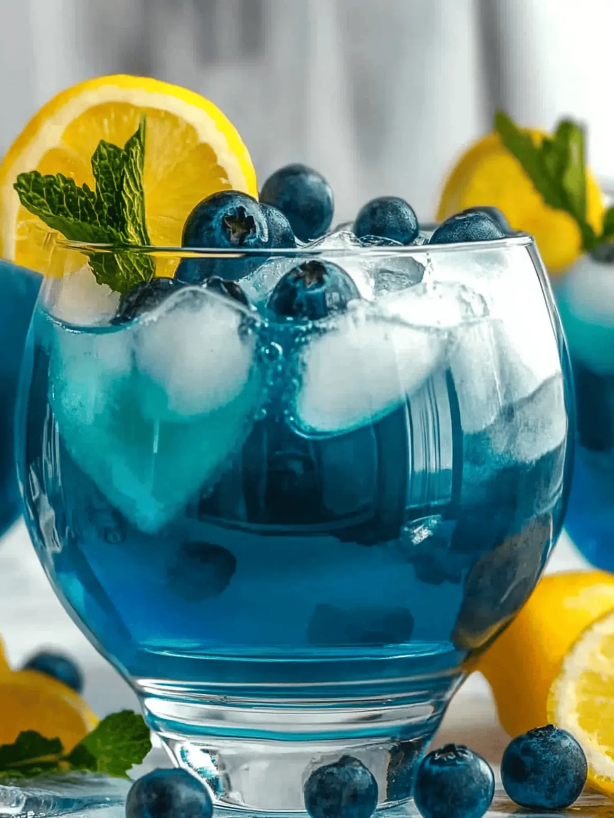 Winter Sapphire Punch Cocktail