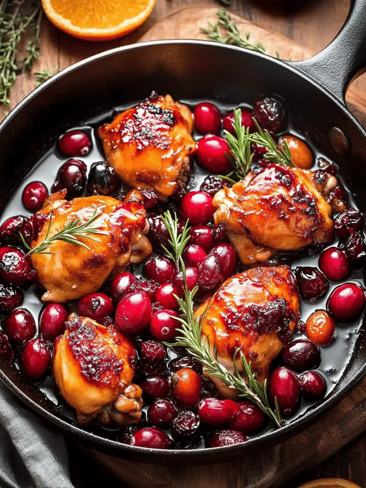 Skillet Cranberry Orange Chicken