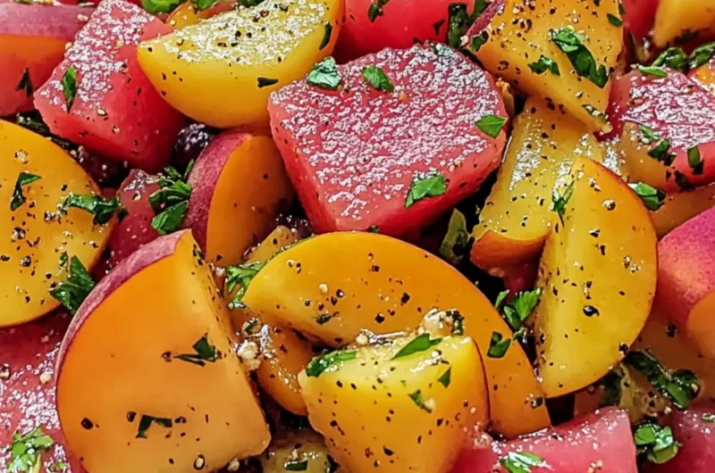 Peach Watermelon Salad