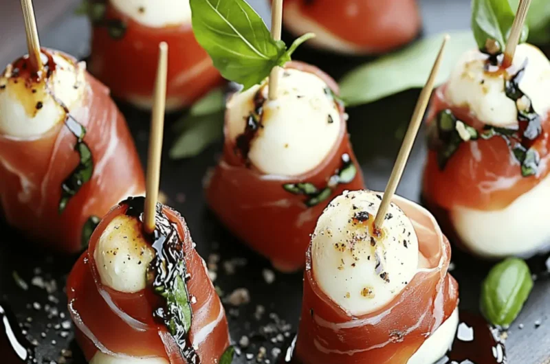 Prosciutto Wrapped Mozzarella Bites