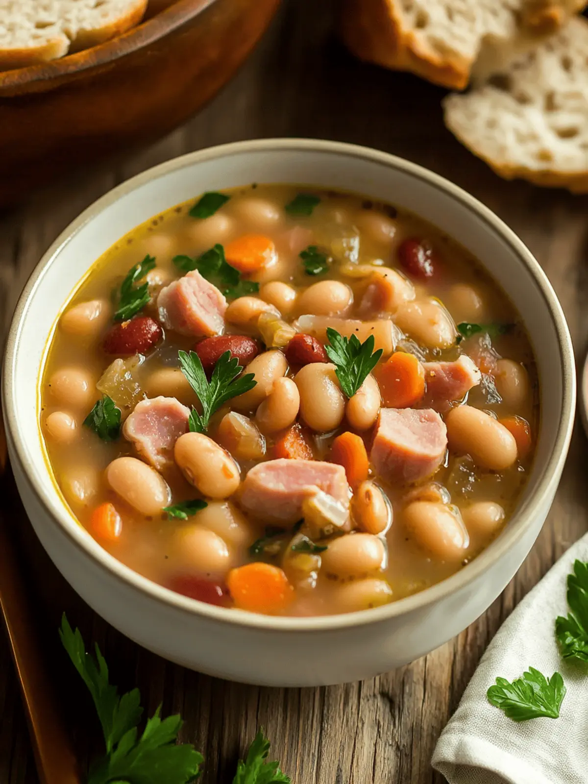 Quick Ham and Bean Soup: Your Cozy Weeknight Delight 2 Quick Ham and Bean Soup