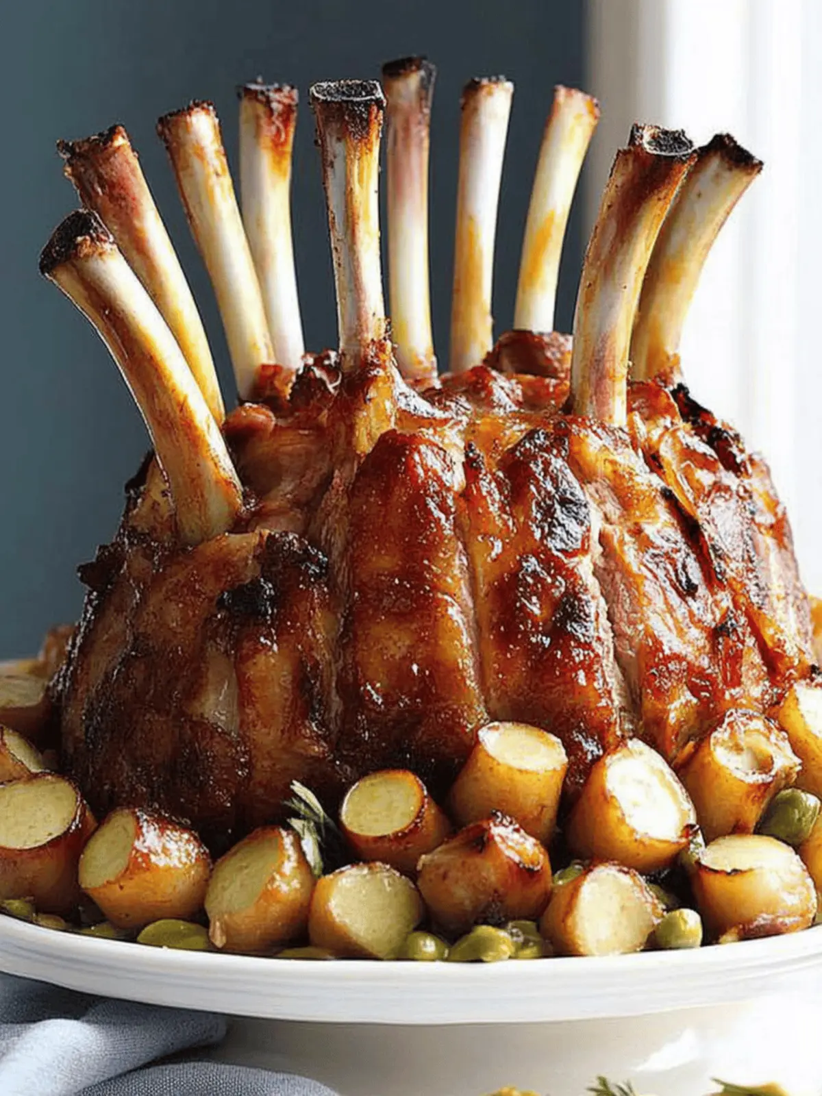 Crown Roast of Pork with Savory Mushroom Dressing Delight 2 Crown Roast of Pork