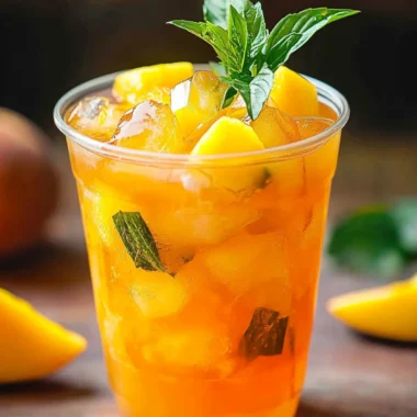 Homemade Mango Iced Tea