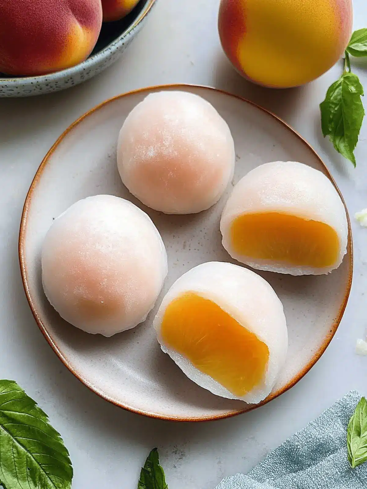 Whole Peach Mochi