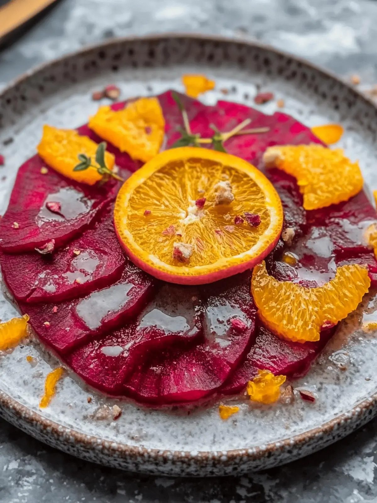 Beet Carpaccio with Orange Vinaigrette