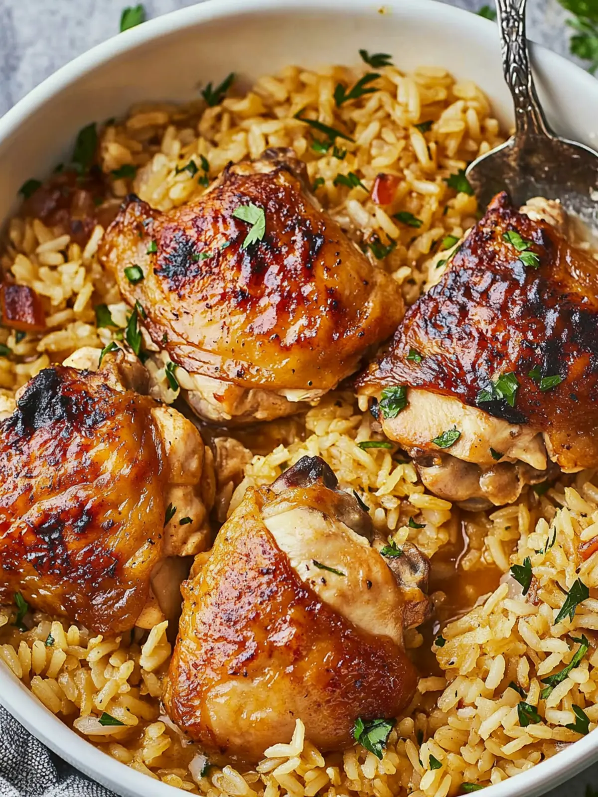 Chicken Thighs and Rice