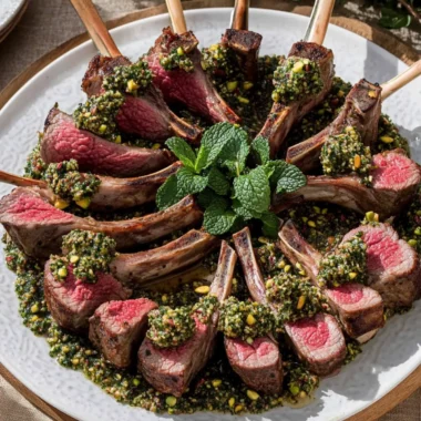 Lamb with Mint and Pistachio Gremolata