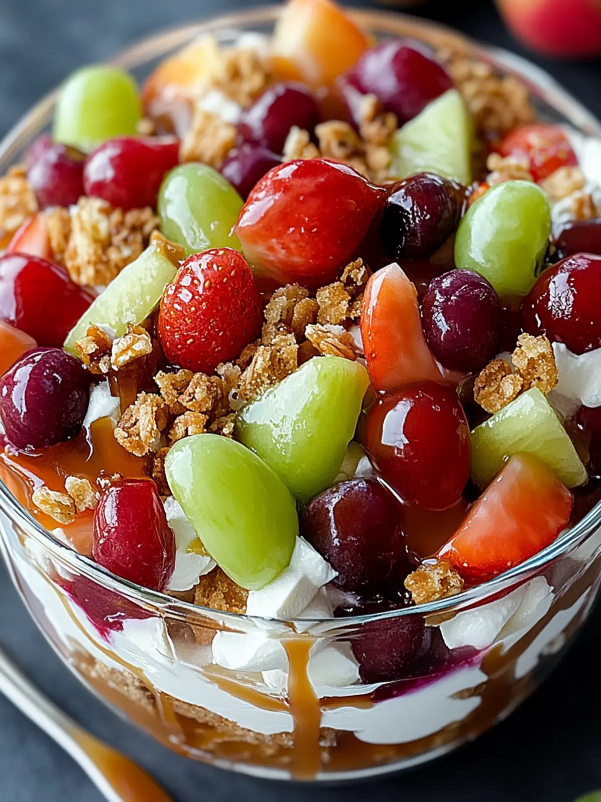 Caramel Crunch Cheesecake Fruit Salad