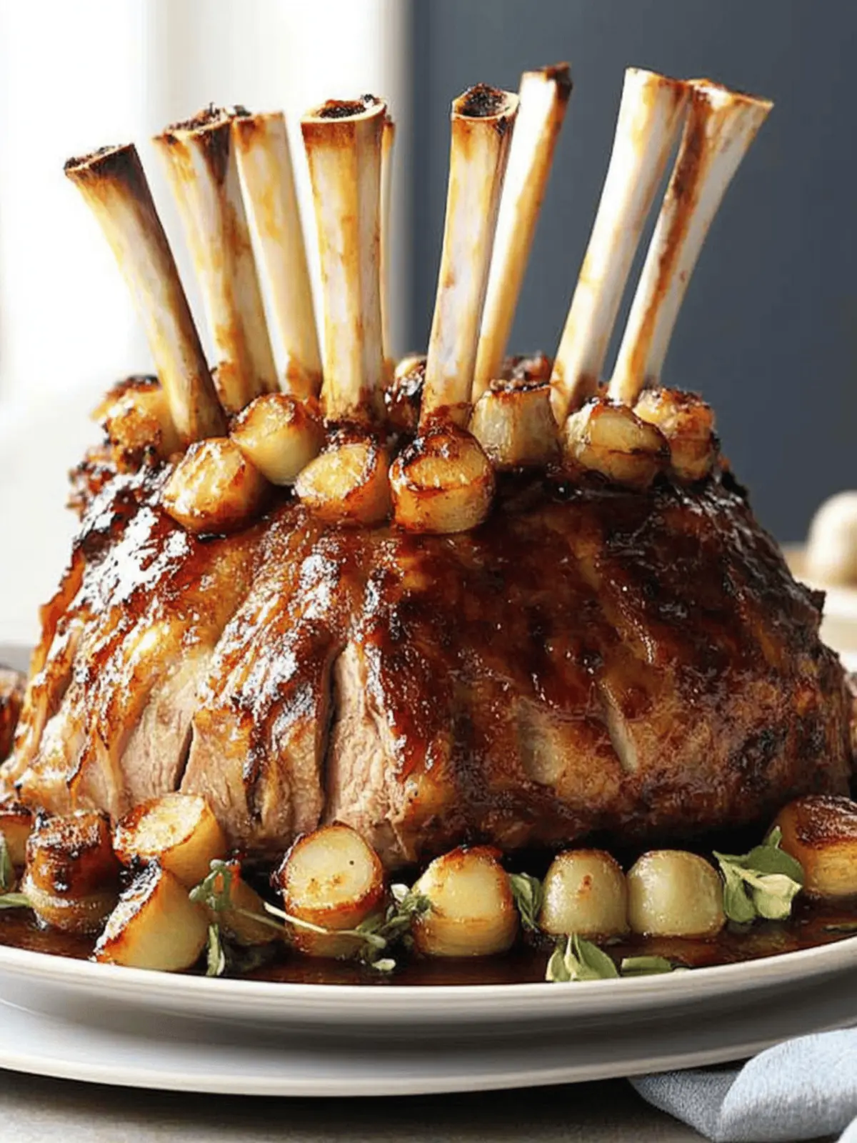 Crown Roast of Pork with Savory Mushroom Dressing Delight 3 Crown Roast of Pork