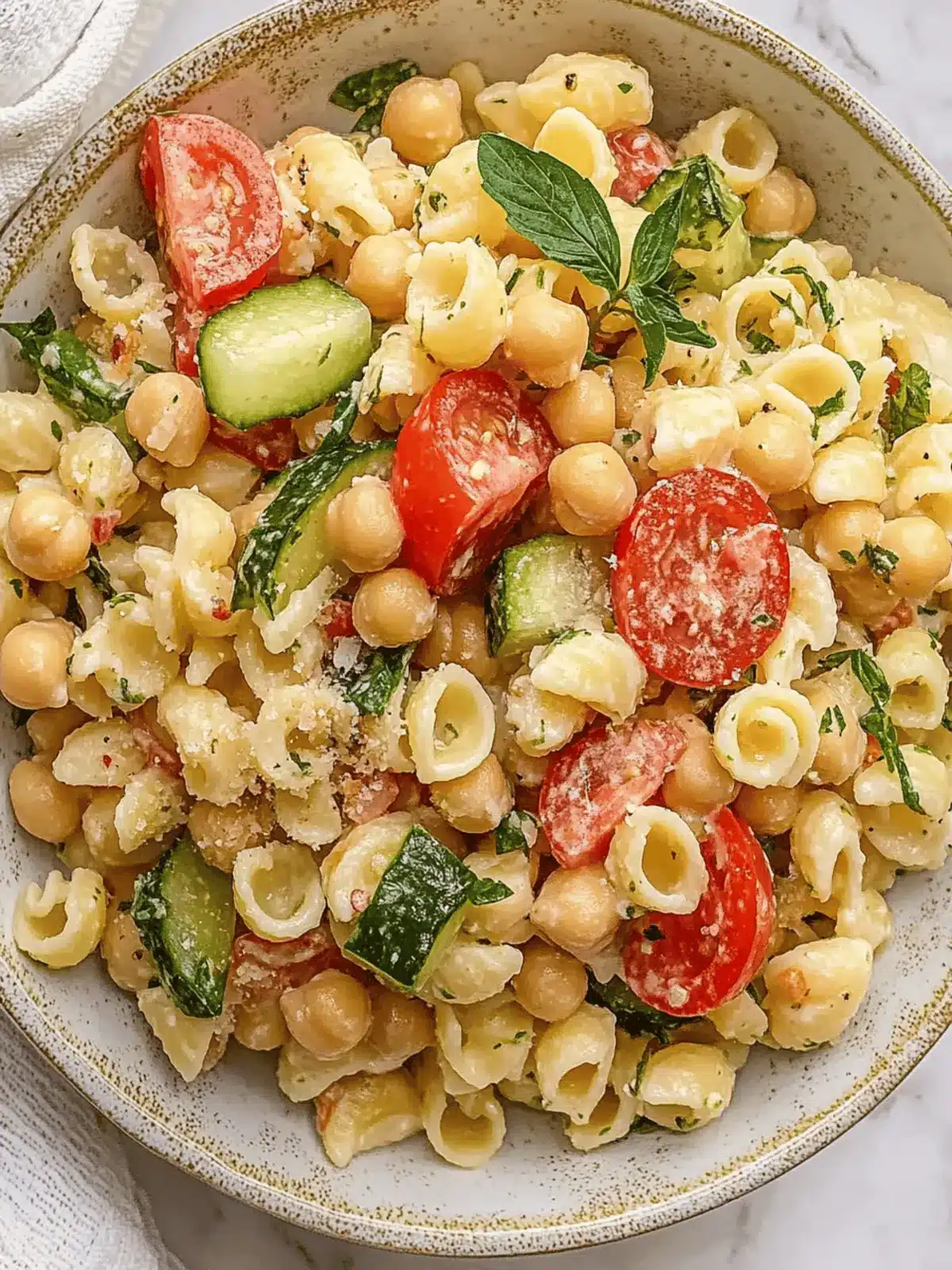 Creamy Chickpea Pasta Salad