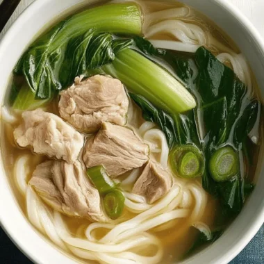 Pork & Bok Choy Udon Soup