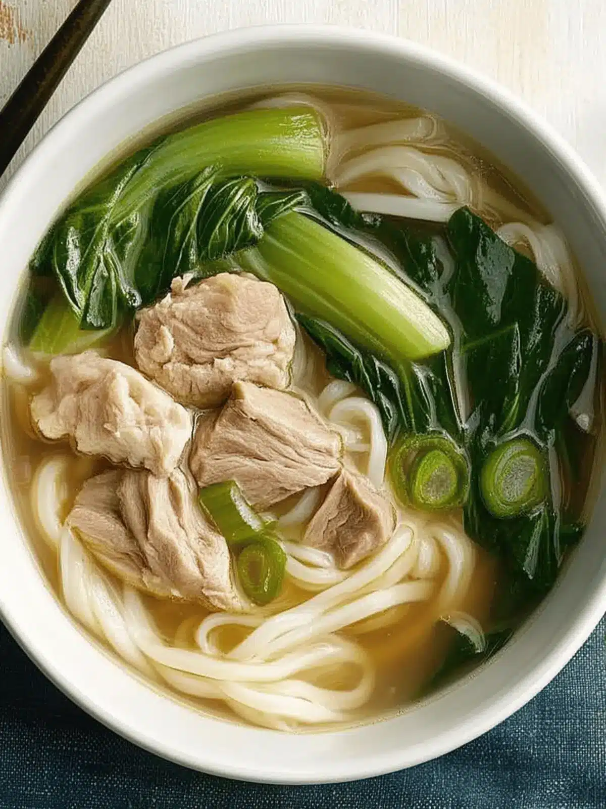 Pork & Bok Choy Udon Soup