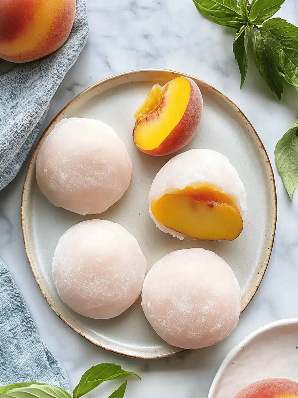 Whole Peach Mochi