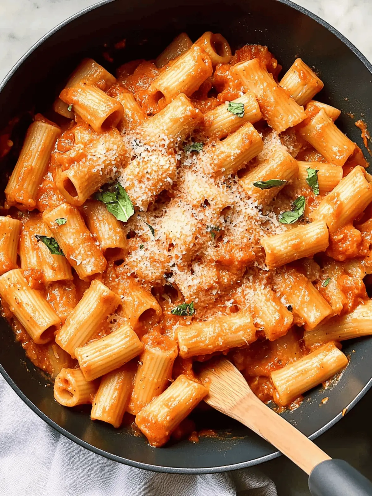 Creamy Tomato Rigatoni Pasta