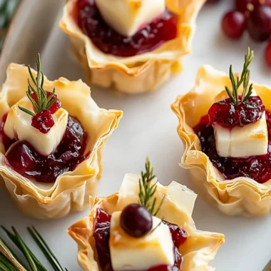 Cranberry and Brie Phyllo Cups