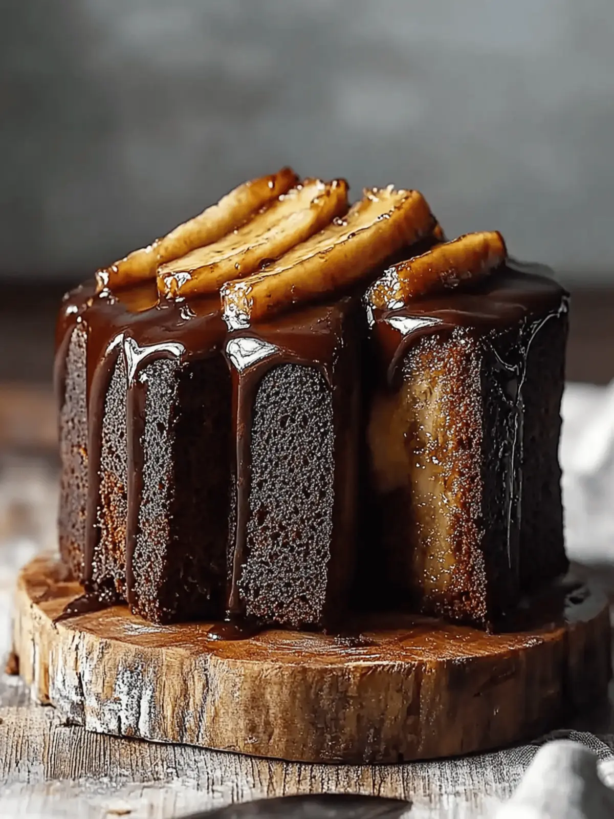 Chocolate & Caramelised Banana Bread