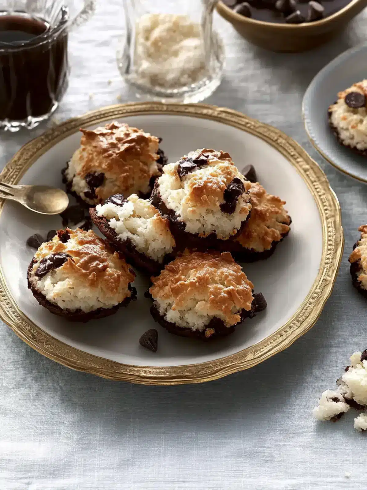 Chocolate Chip Macaroon Puffs