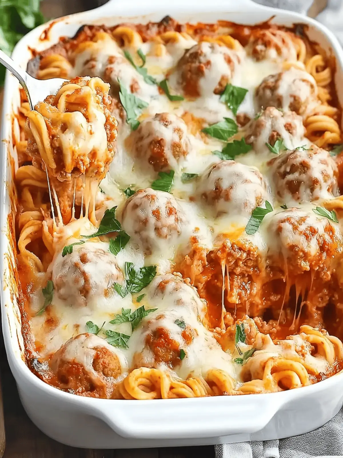 Dump and Bake Meatball Casserole