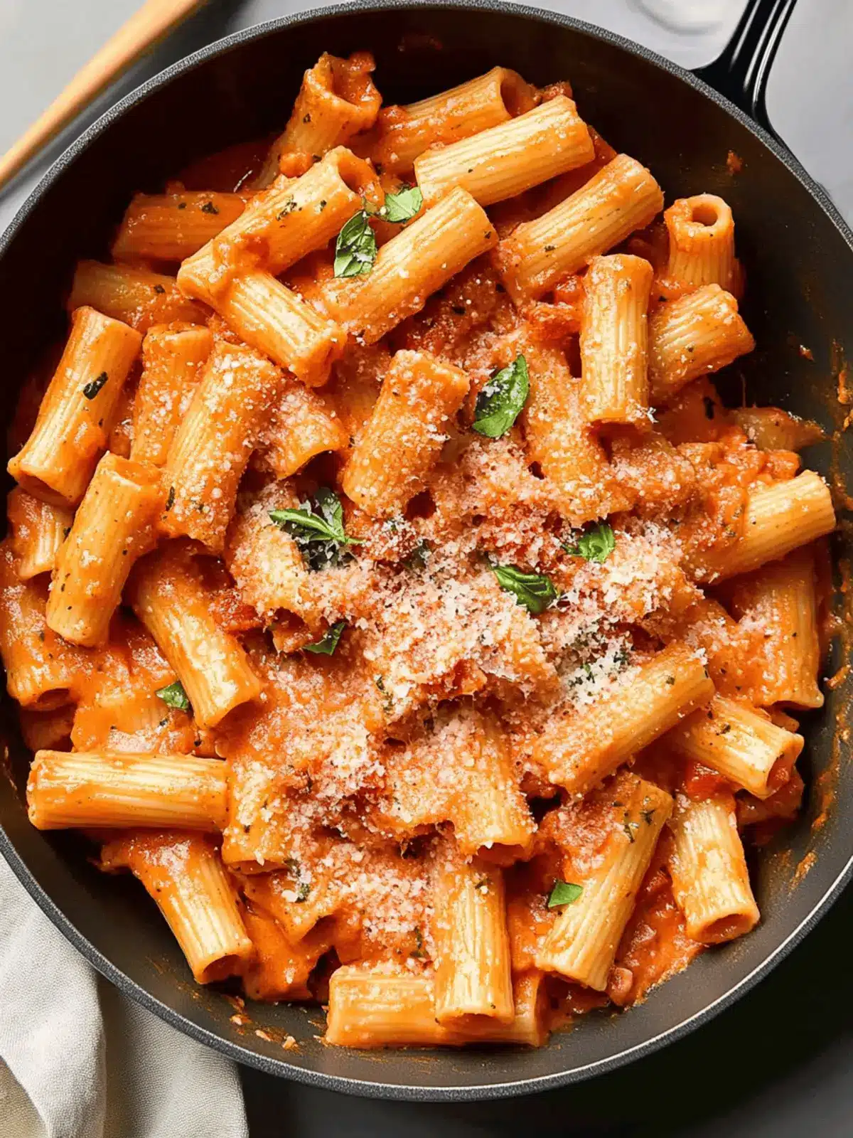 Creamy Tomato Rigatoni Pasta
