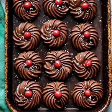 Piped Chocolate Butter Cookies