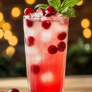 Vanilla Cranberry Crush Mocktail