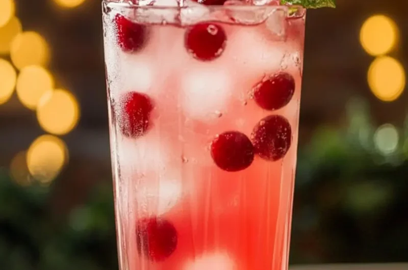 Vanilla Cranberry Crush Mocktail