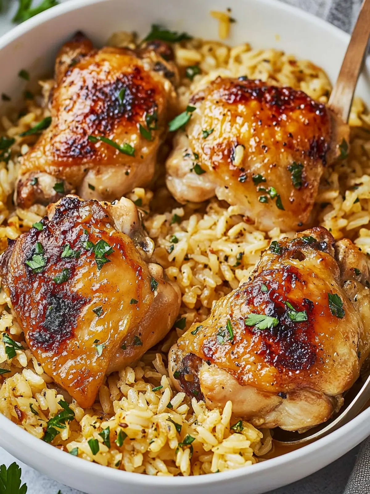 Chicken Thighs and Rice