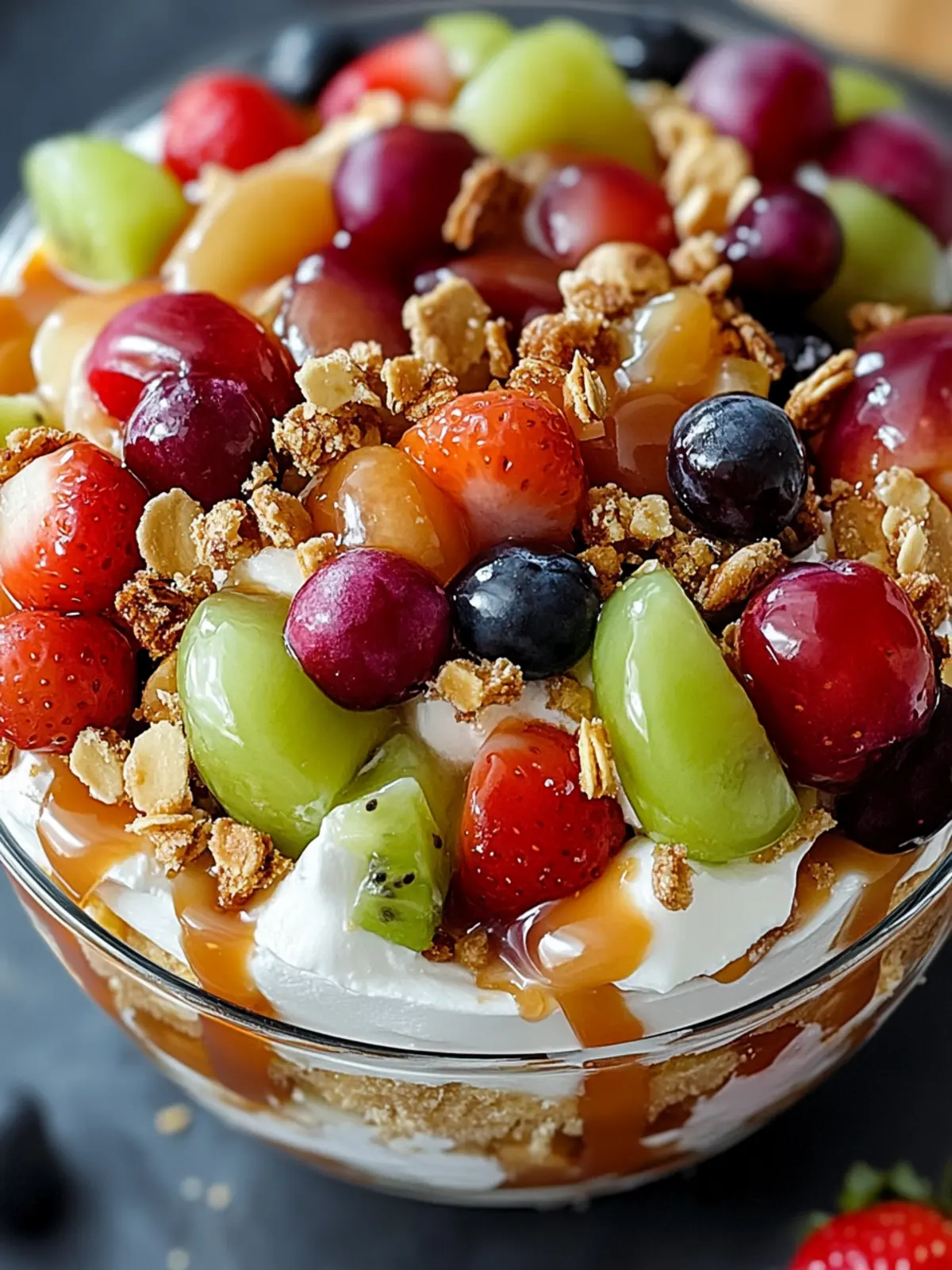 Caramel Crunch Cheesecake Fruit Salad