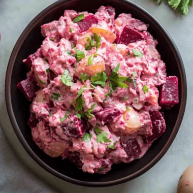 Russian Beet Potato Salad (Dominican Style)