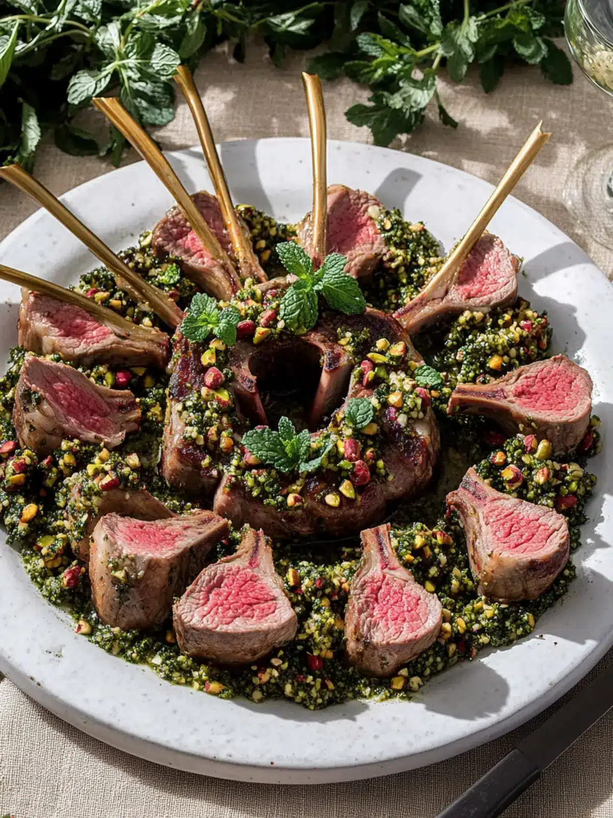 Savor Delight: Lamb with Mint and Pistachio Gremolata Recipe 4 Lamb with Mint and Pistachio Gremolata