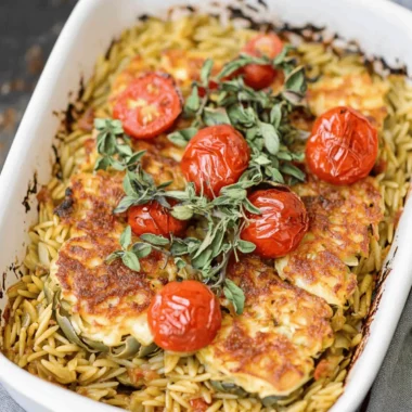 Baked Orzo with Artichokes, Tomato, and Halloumi Bliss 10 Baked Orzo with Artichokes, Tomato, and Halloumi