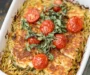 Baked Orzo with Artichokes, Tomato, and Halloumi Bliss