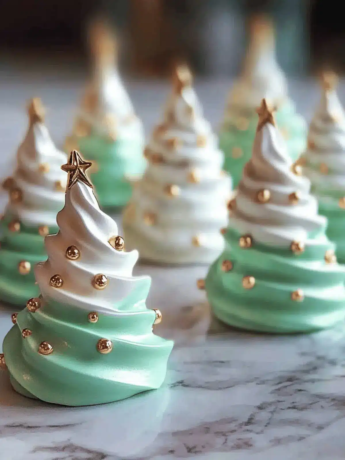 Christmas Tree Meringues