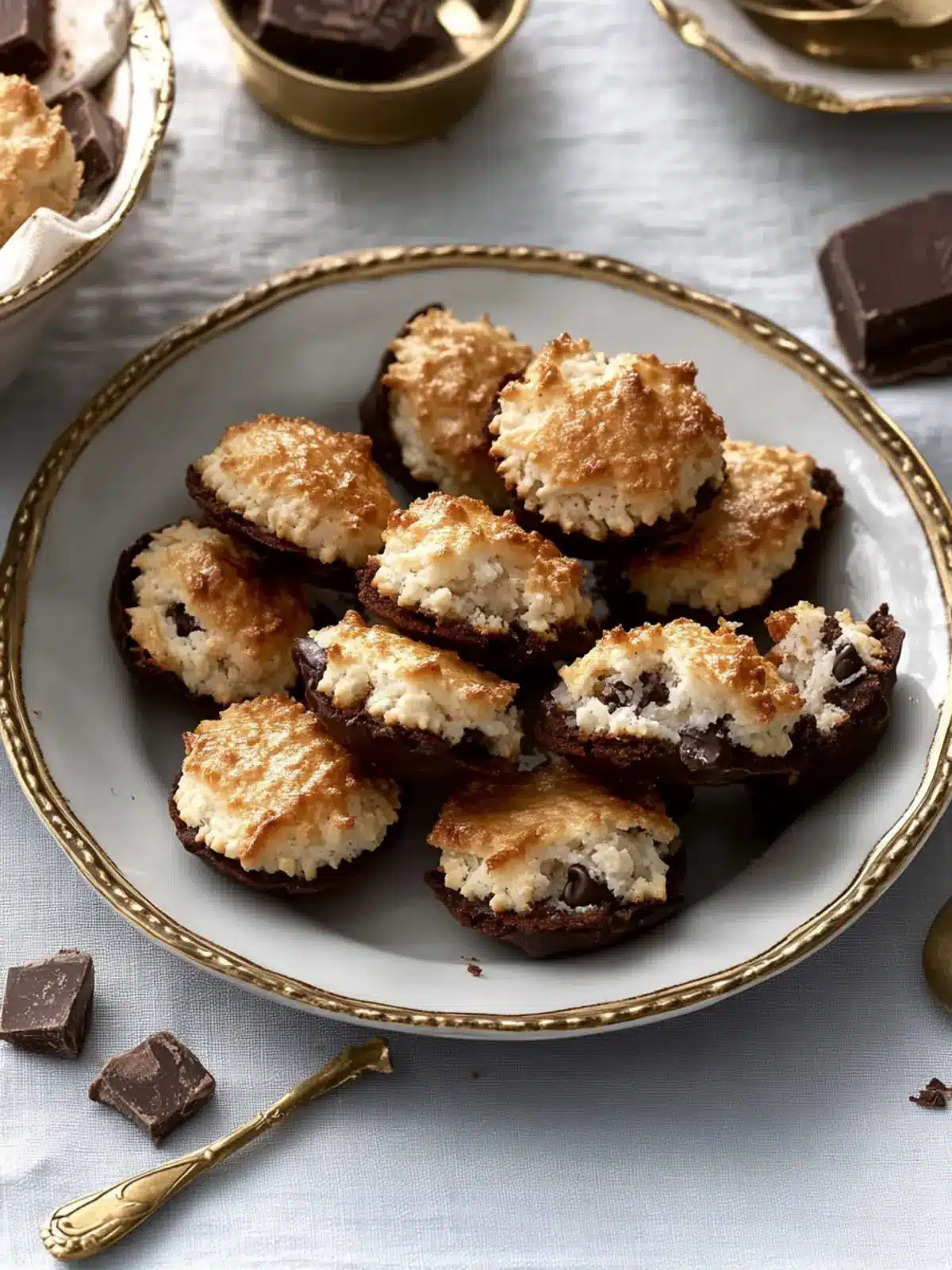 Chocolate Chip Macaroon Puffs