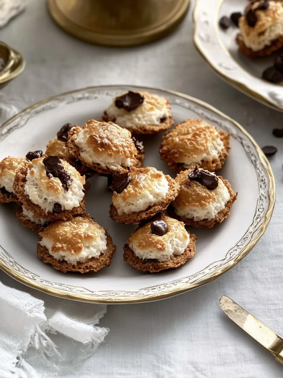 Chocolate Chip Macaroon Puffs